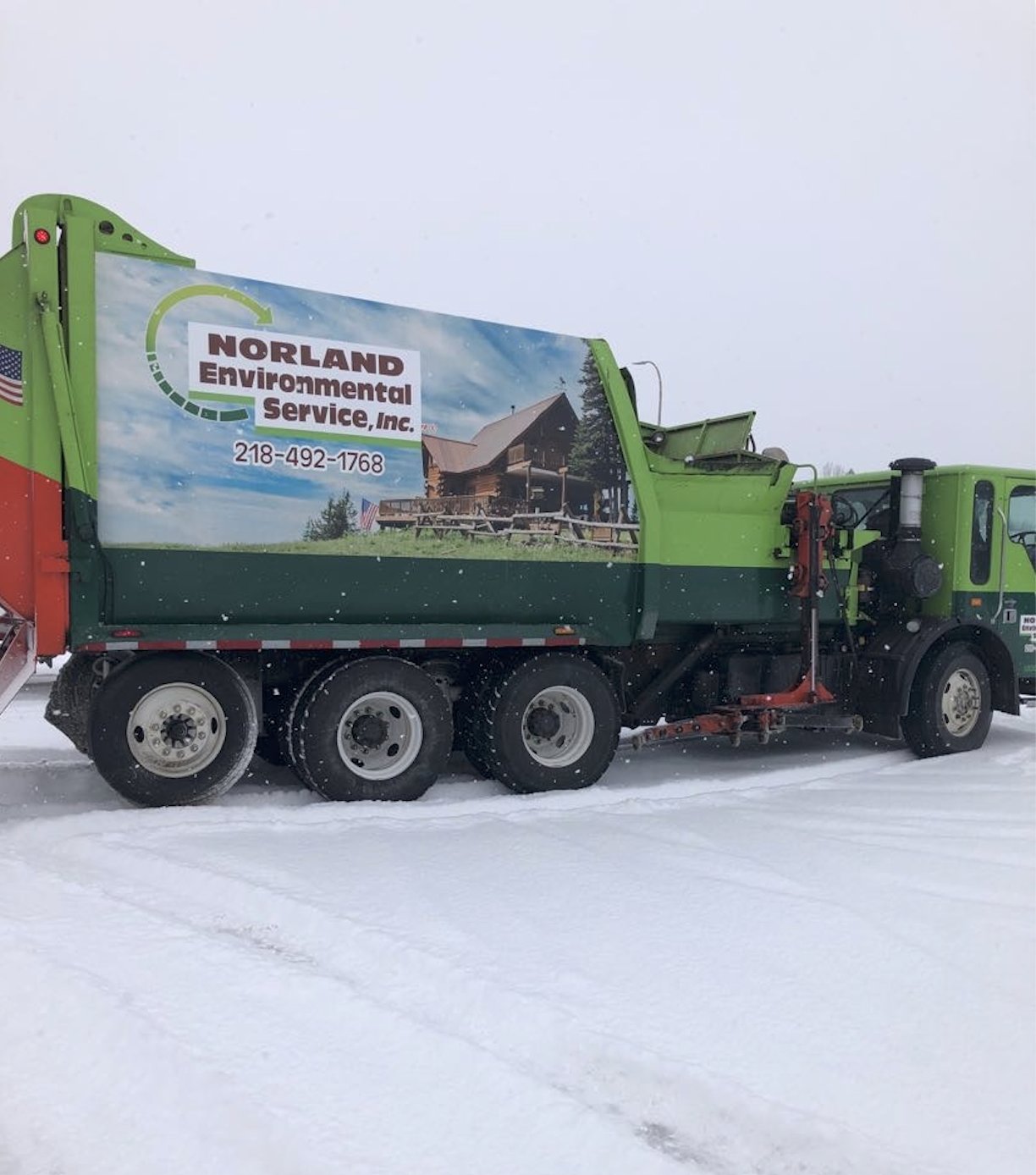 Walter's automated side loader on a residential route